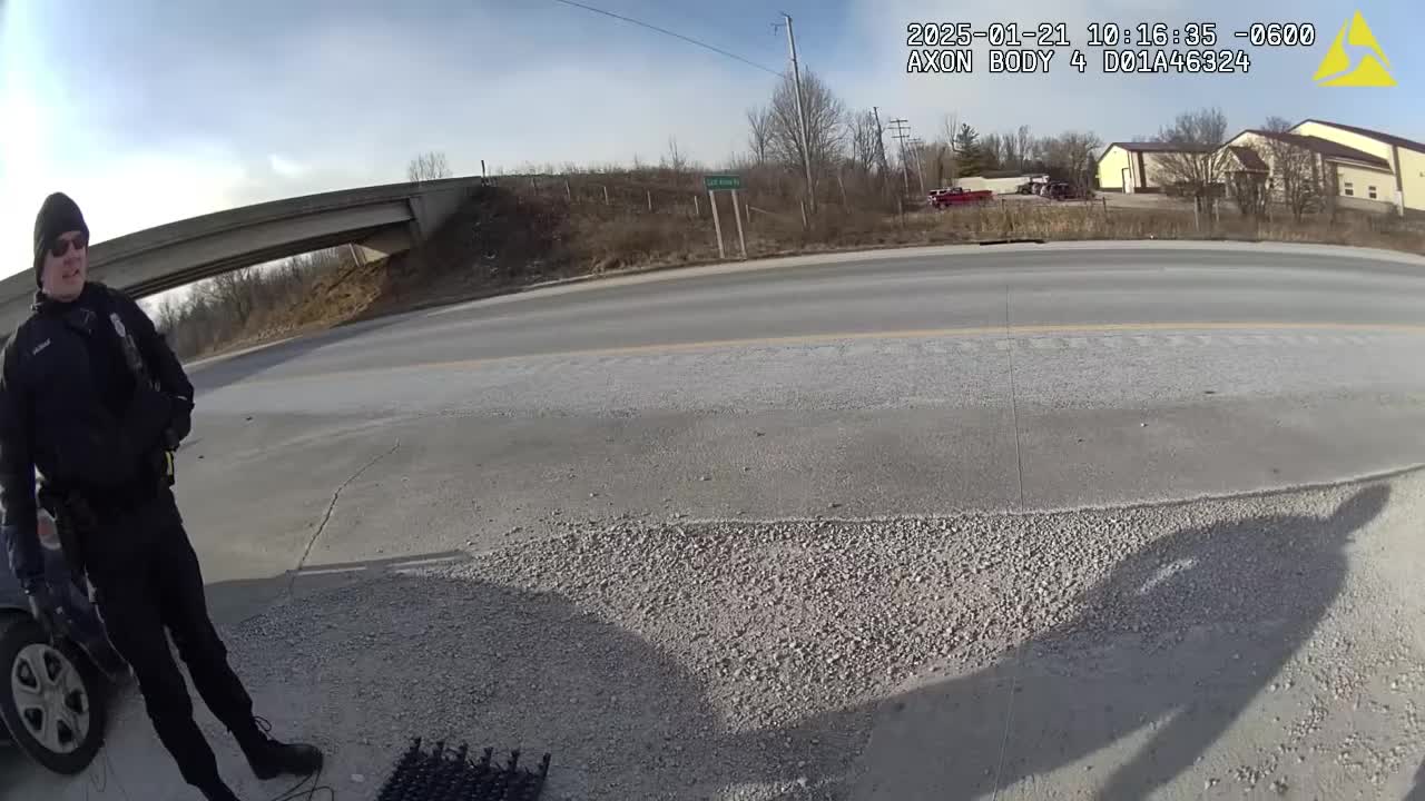 Real frame from the January 21, 2025 Fond du Lac County pursuit footage