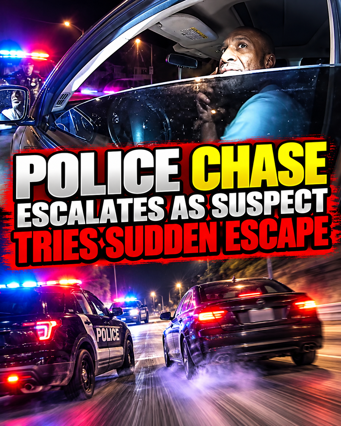 Police Chase Escalates as Suspect Tries Sudden Escape
