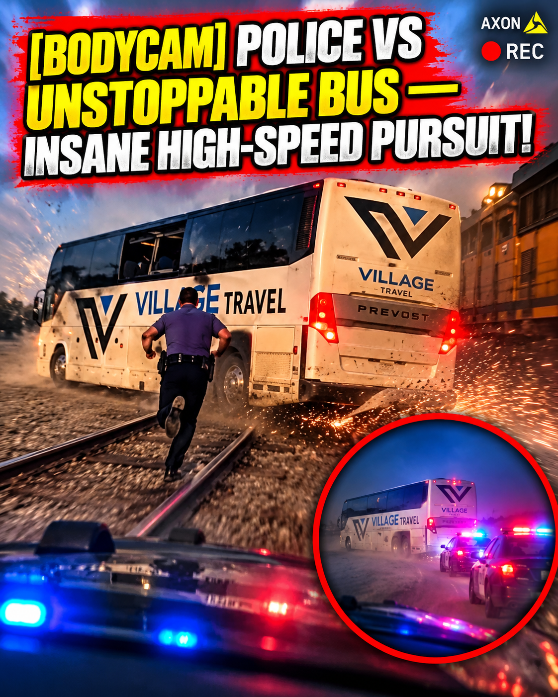 [BODYCAM]  Police vs Unstoppable Bus — Insane High-Speed Pursuit!