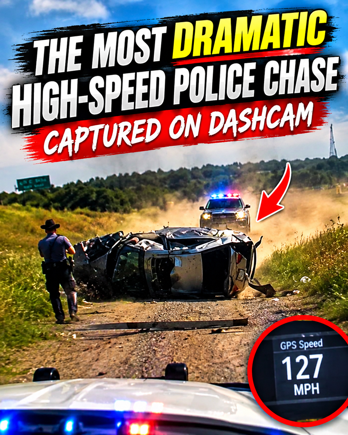 The most dramatic high-speed police chase captured on dashcam
