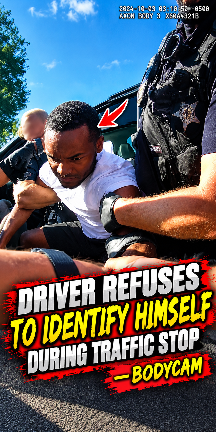 Driver Refuses to Identify Himself During Traffic Stop — Bodycam 