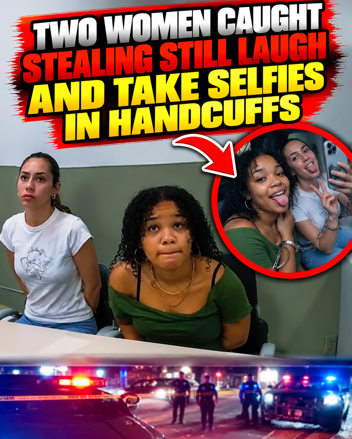 Bratty Shameless Pretty Privileged Girlies Laugh Out & Take Selfies in Cuffs After Caught Steali
