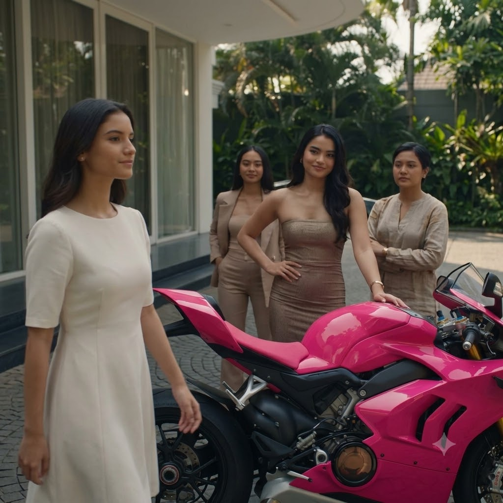230D wanita sederhana itu pergi sambil tersenyum, tapi rahasia motor mewahnya bikin semua orang terdiam