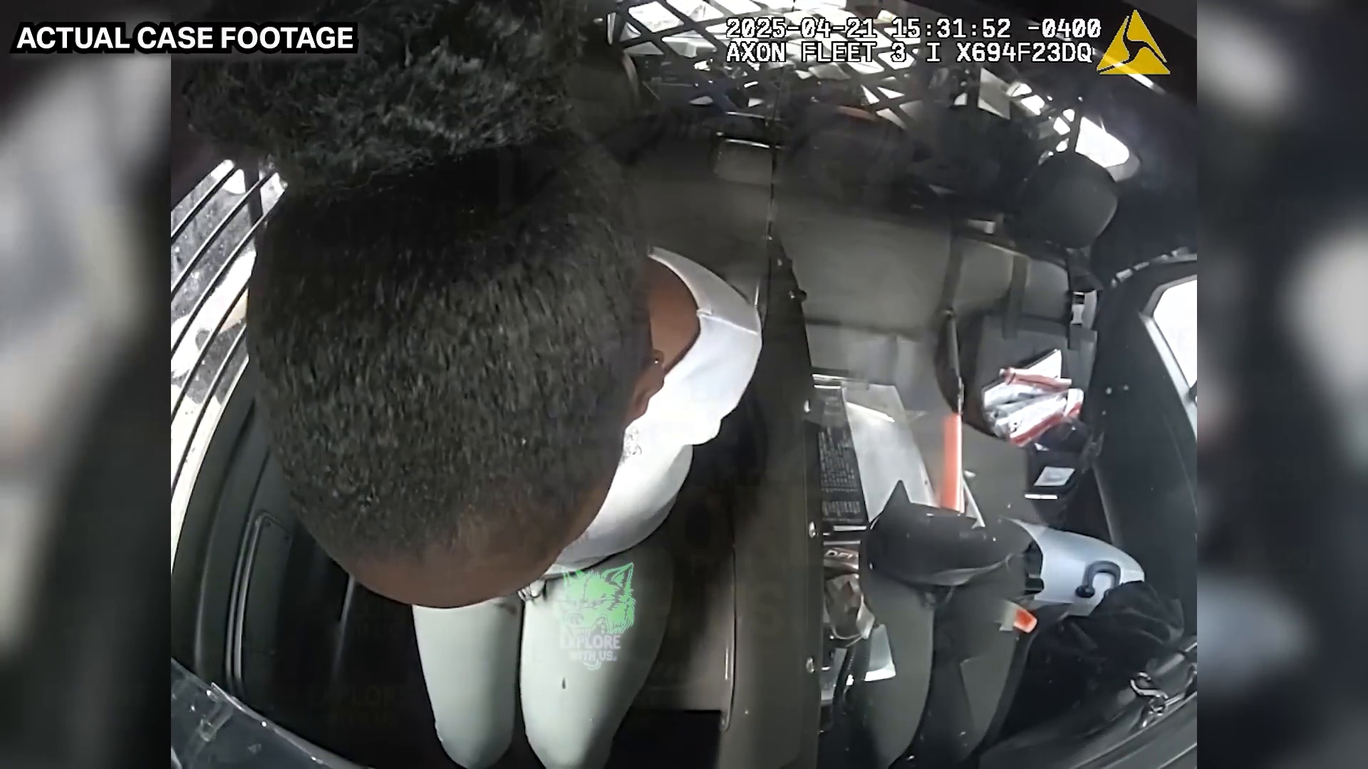 Uncropped frame from the supplied case footage