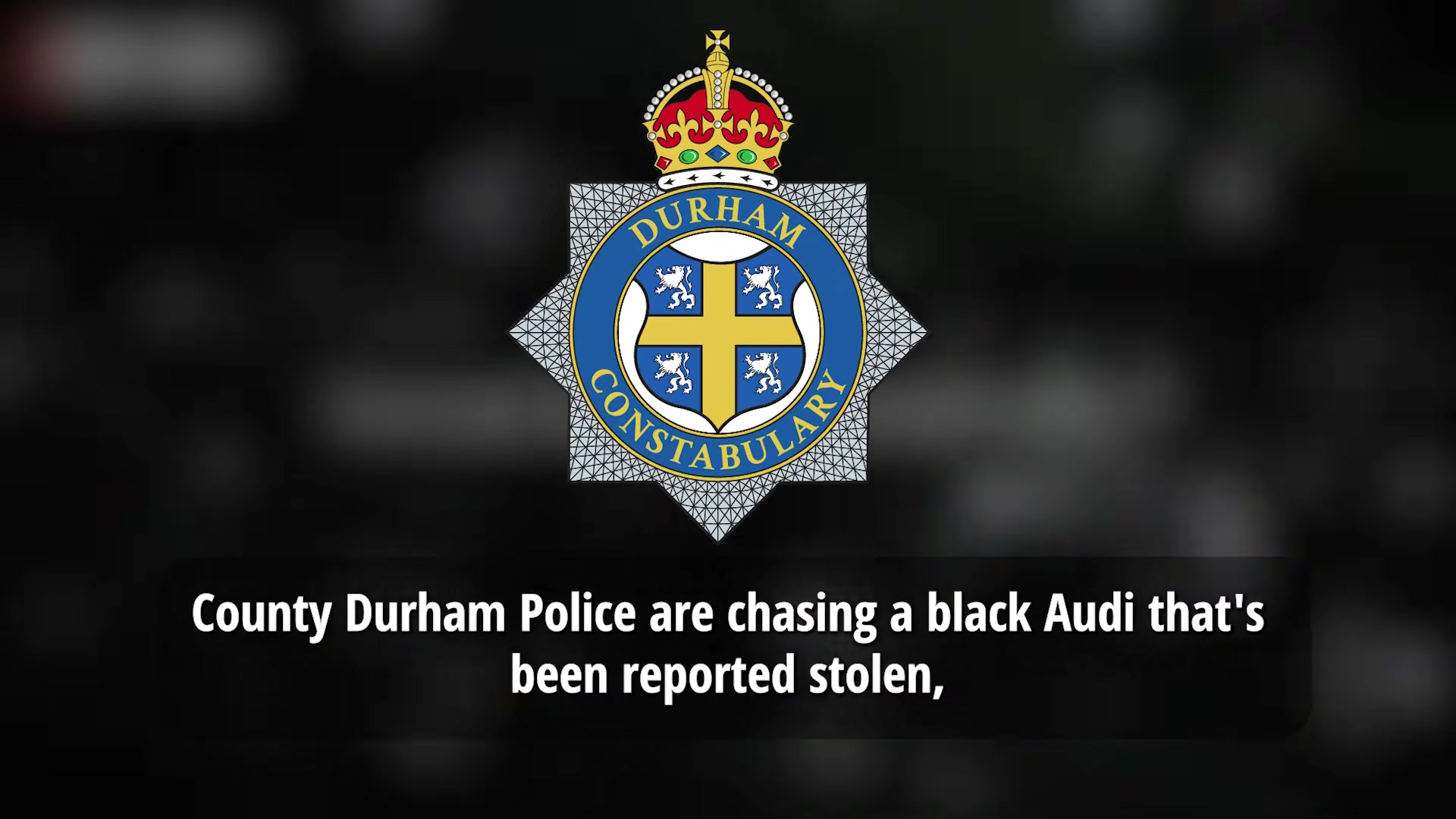 Uncropped frame from supplied County Durham police footage