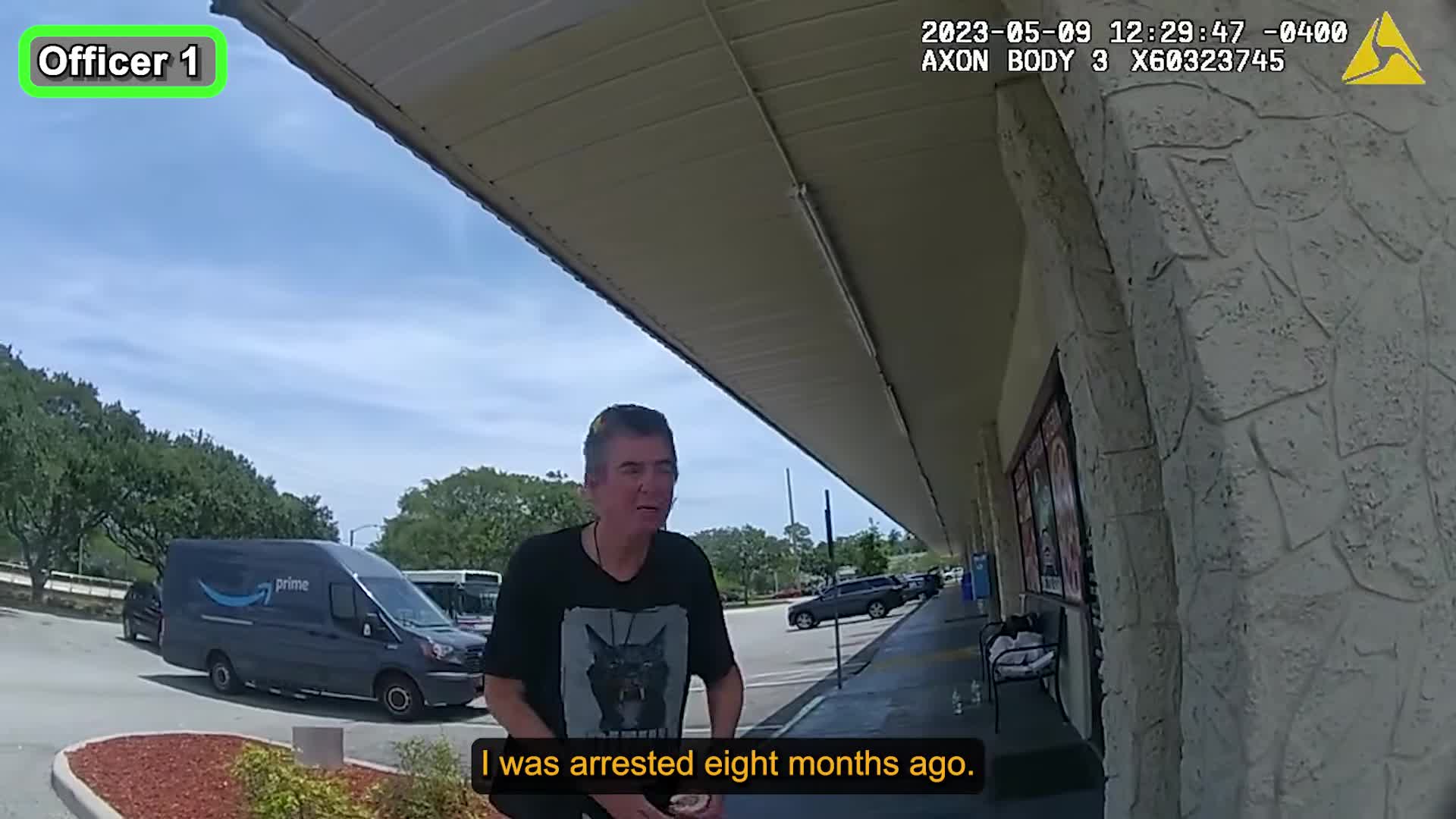 Uncropped frame from the supplied Port Orange Police body-camera footage