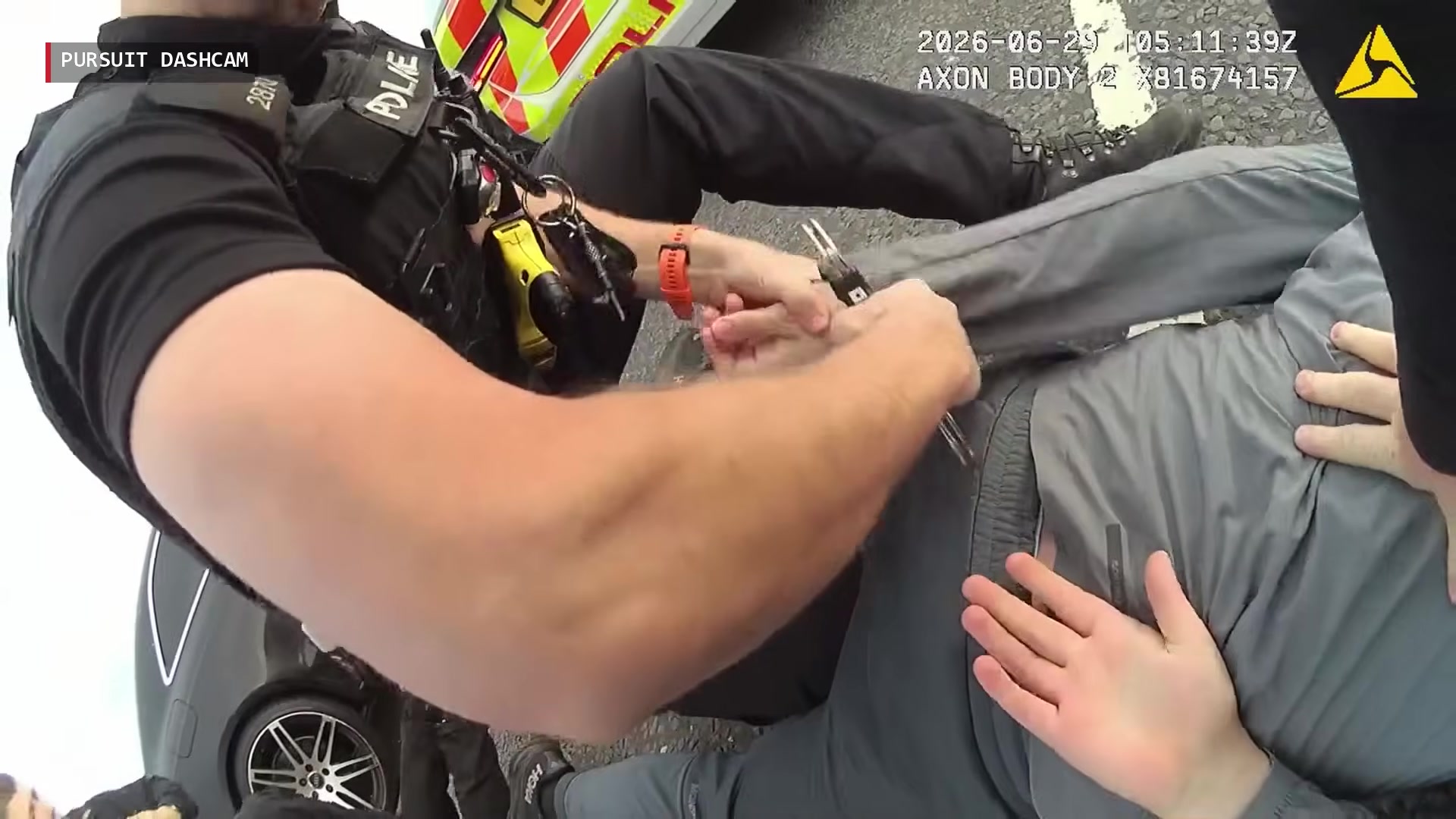 Uncropped frame from supplied County Durham police footage