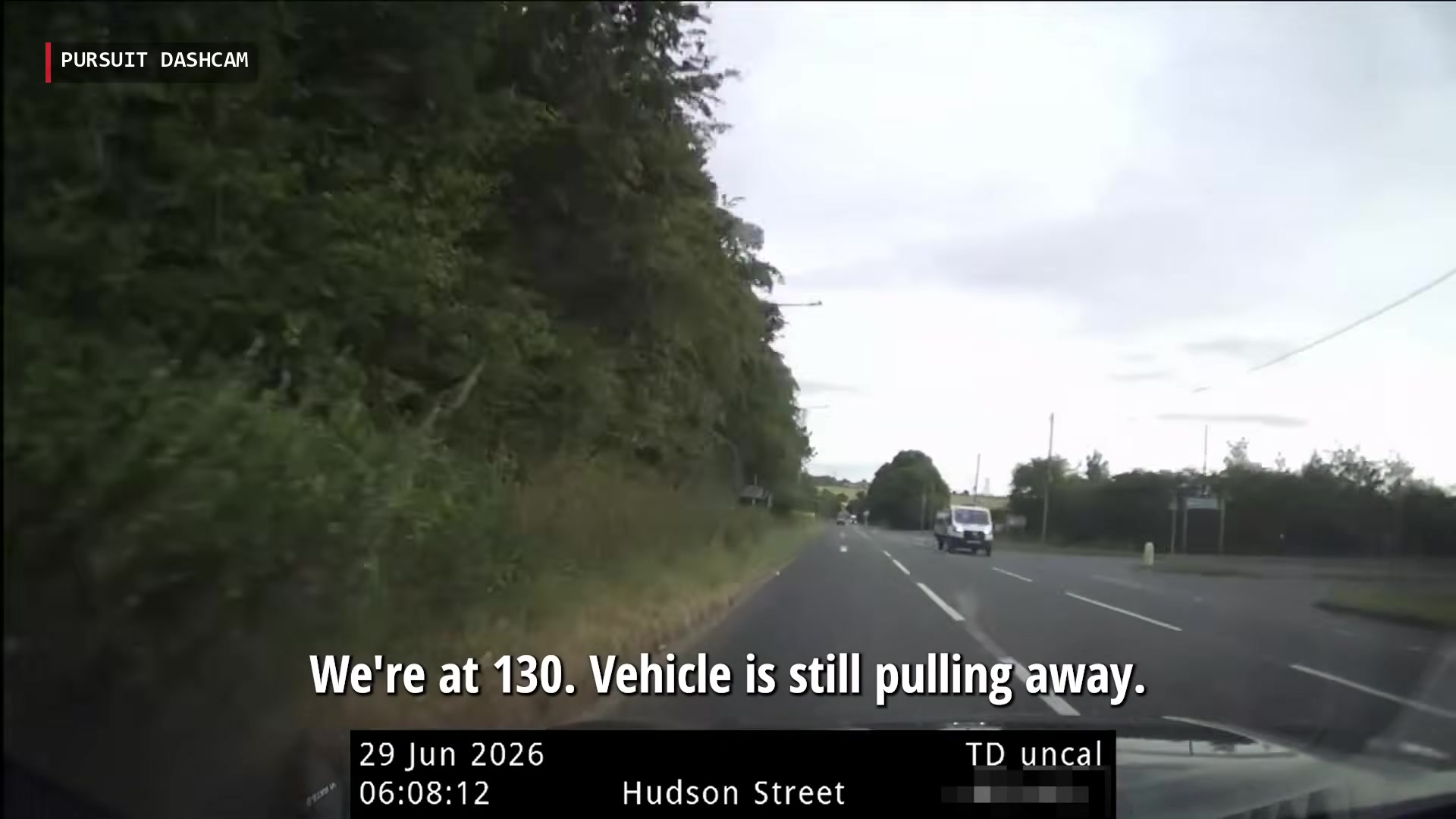 Uncropped frame from supplied County Durham police footage