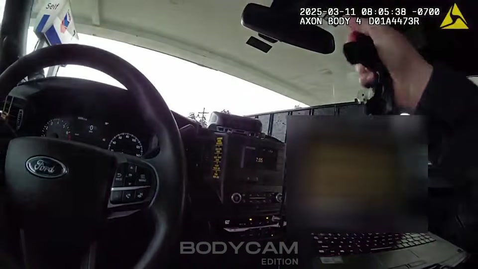 Uncropped frame from the supplied March 11, 2025 body-camera footage
