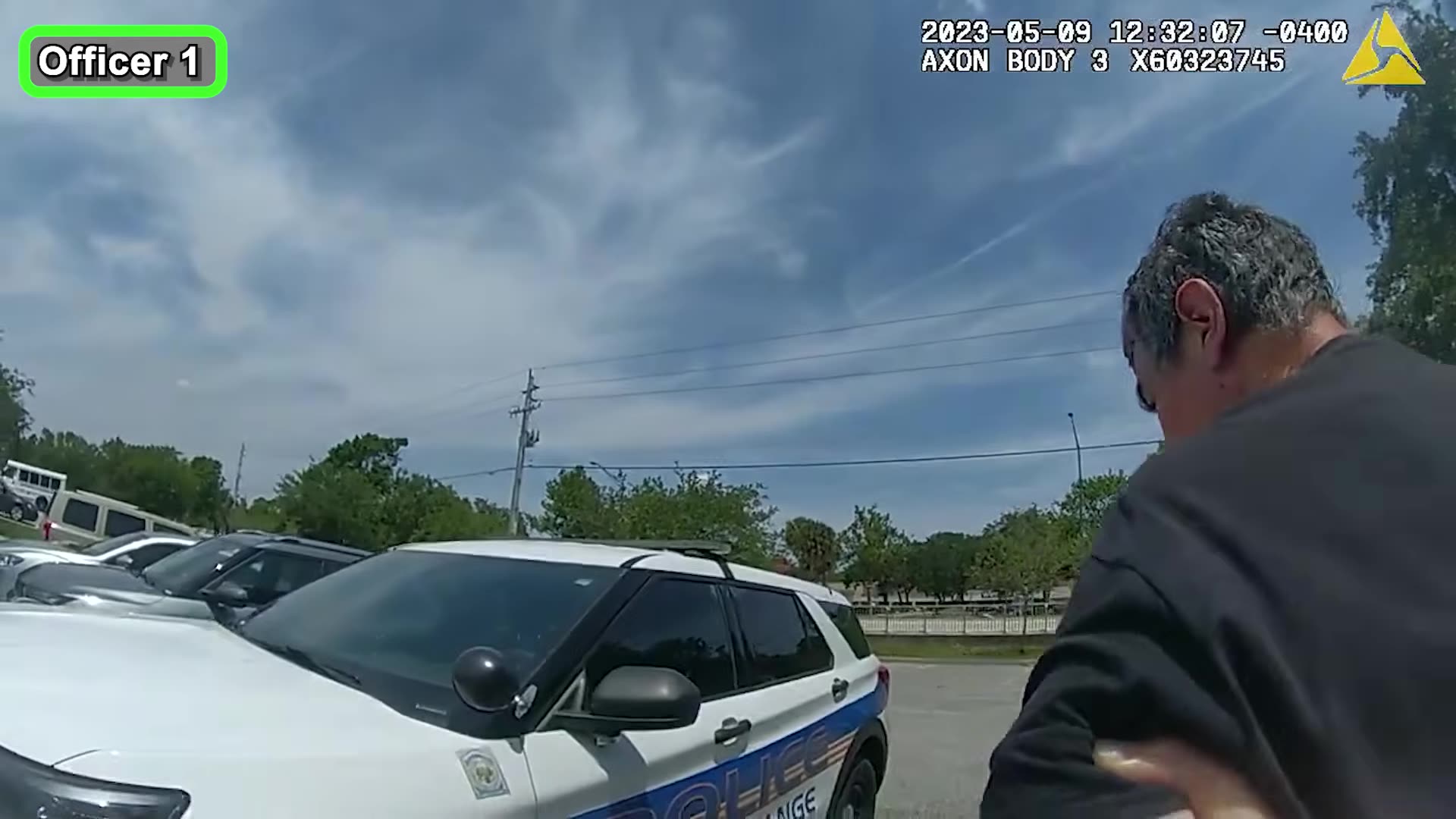 Uncropped frame from the supplied Port Orange Police body-camera footage