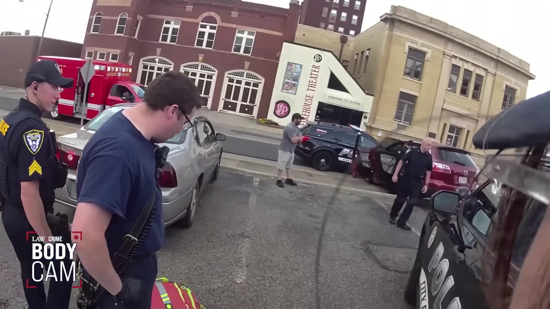Frame from the supplied Alliance police footage