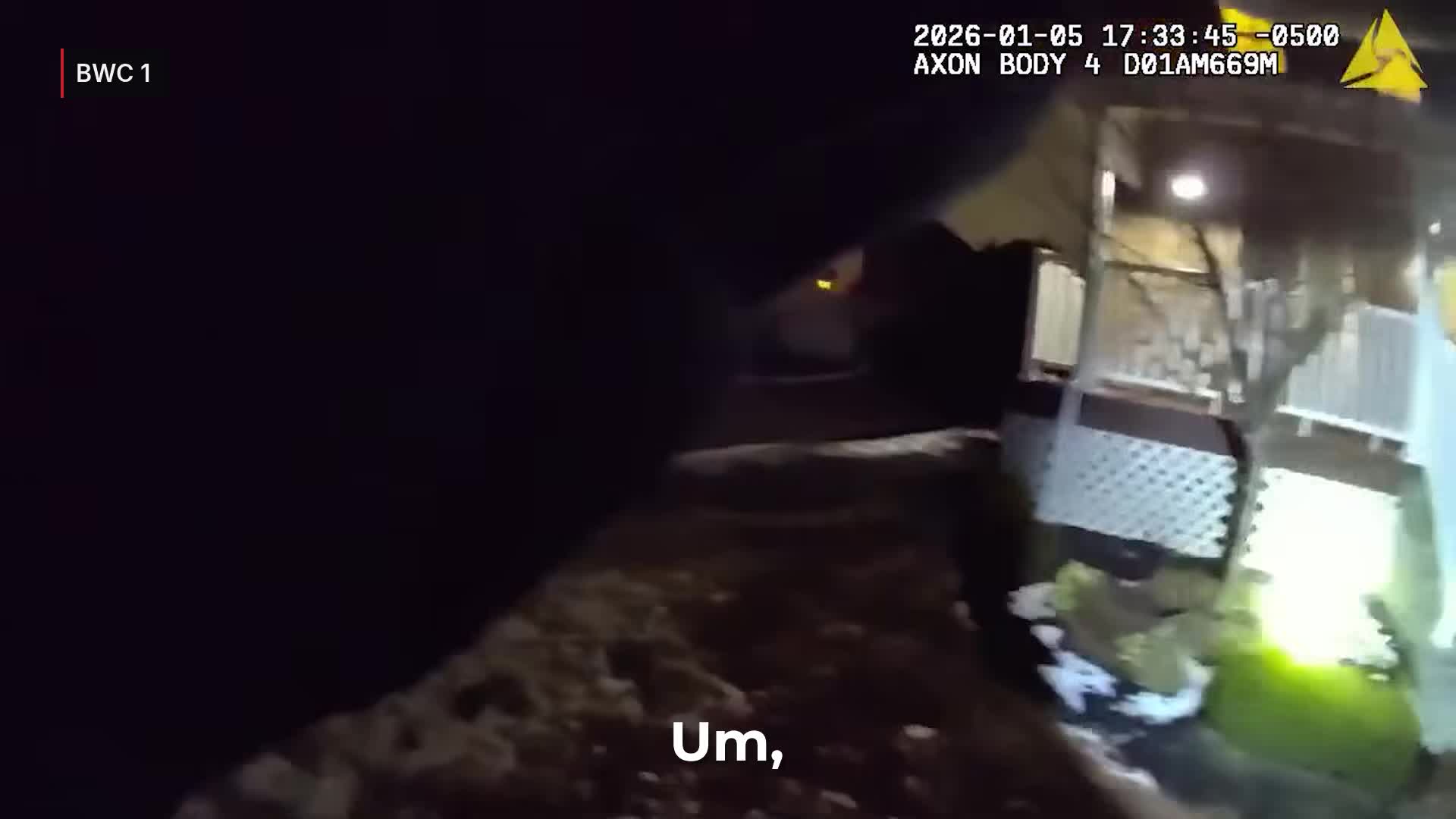 Uncropped frame from the supplied Piscataway Police body-camera footage