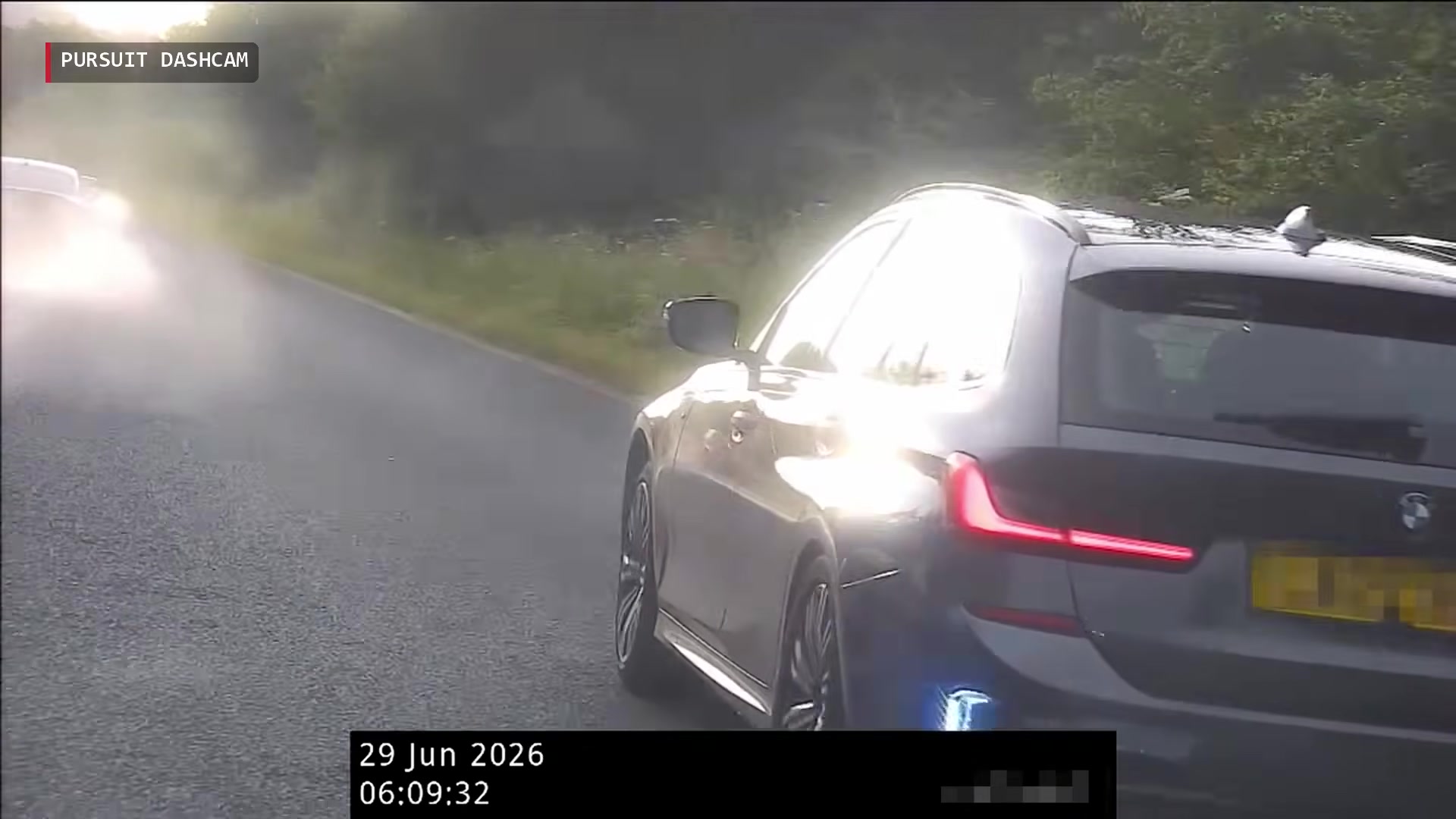 Uncropped frame from supplied County Durham police footage