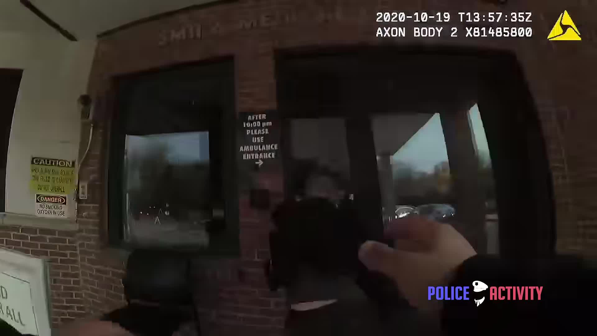 Uncropped frame from the supplied Ethan Freeman body-camera video