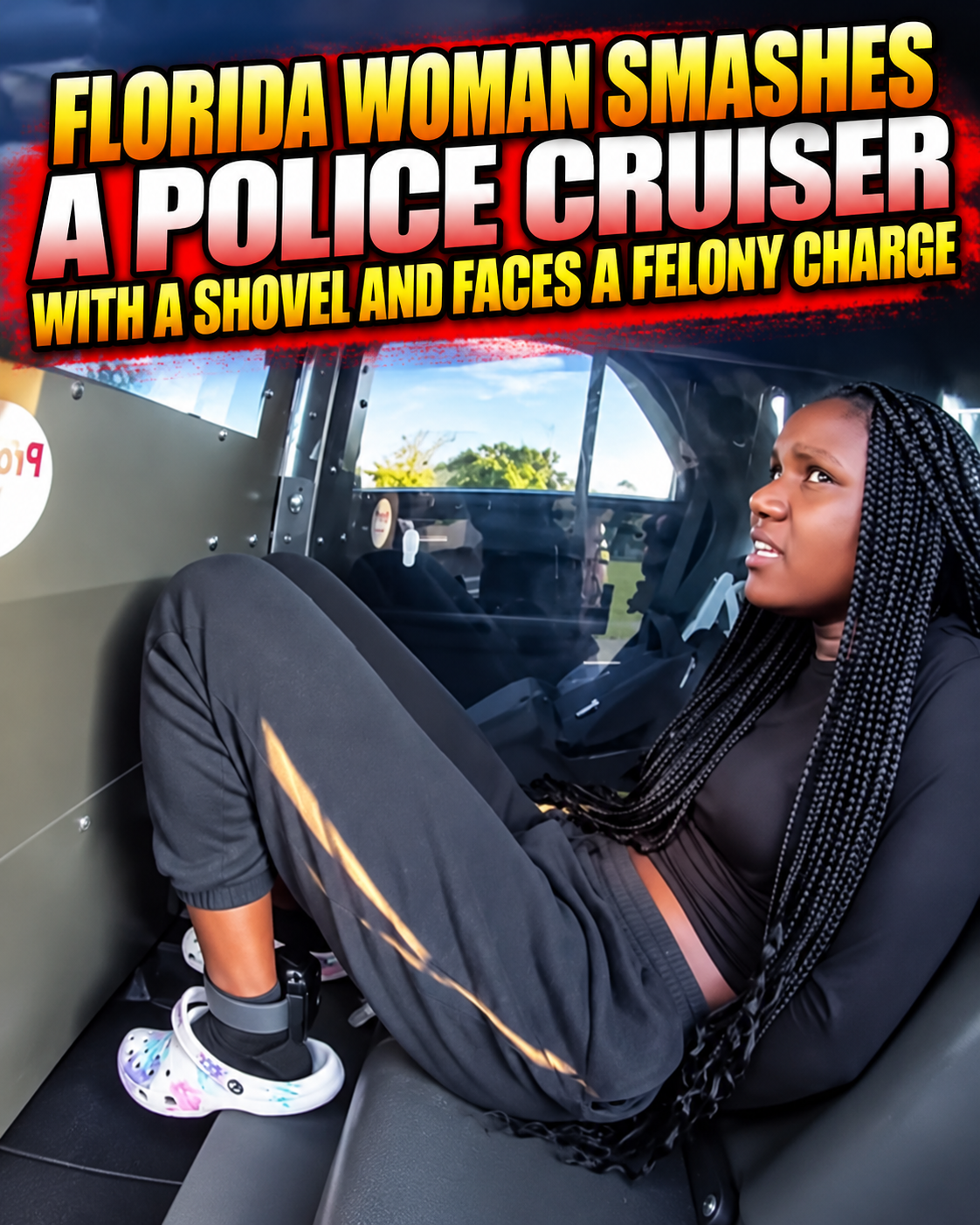 Florida Woman Smashes a Police Cruiser With a Shovel and Faces a Felony Charge