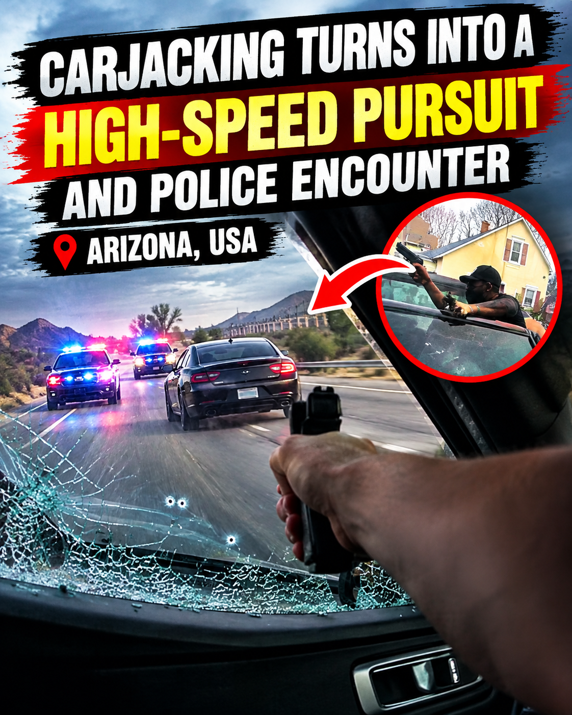🚔⚠️ Carjacking Turns Into a High-Speed Pursuit and Police Encounter | Arizona, USA