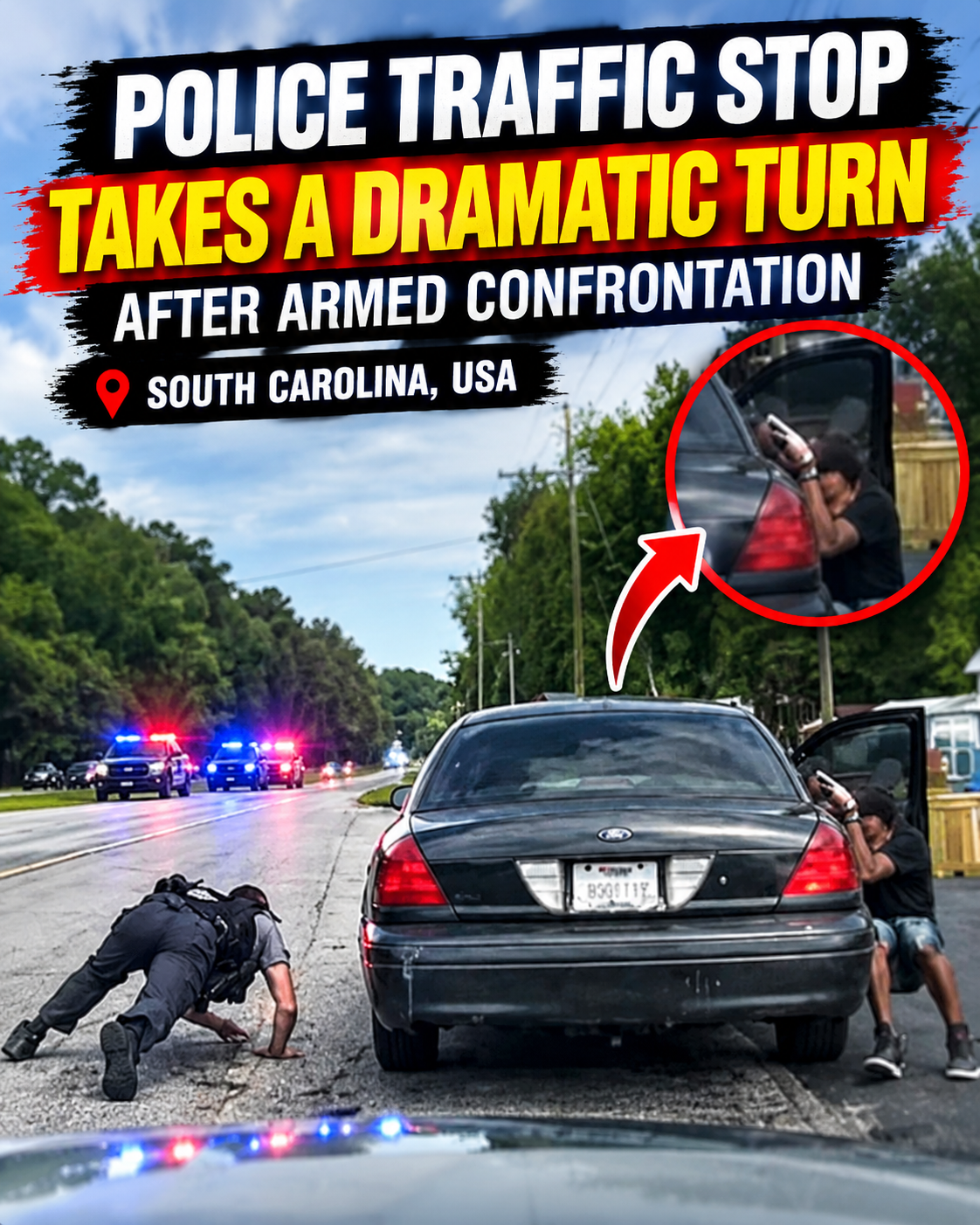🚨 Police Traffic Stop Takes a Dramatic Turn After Armed Confrontation | South Carolina, USA