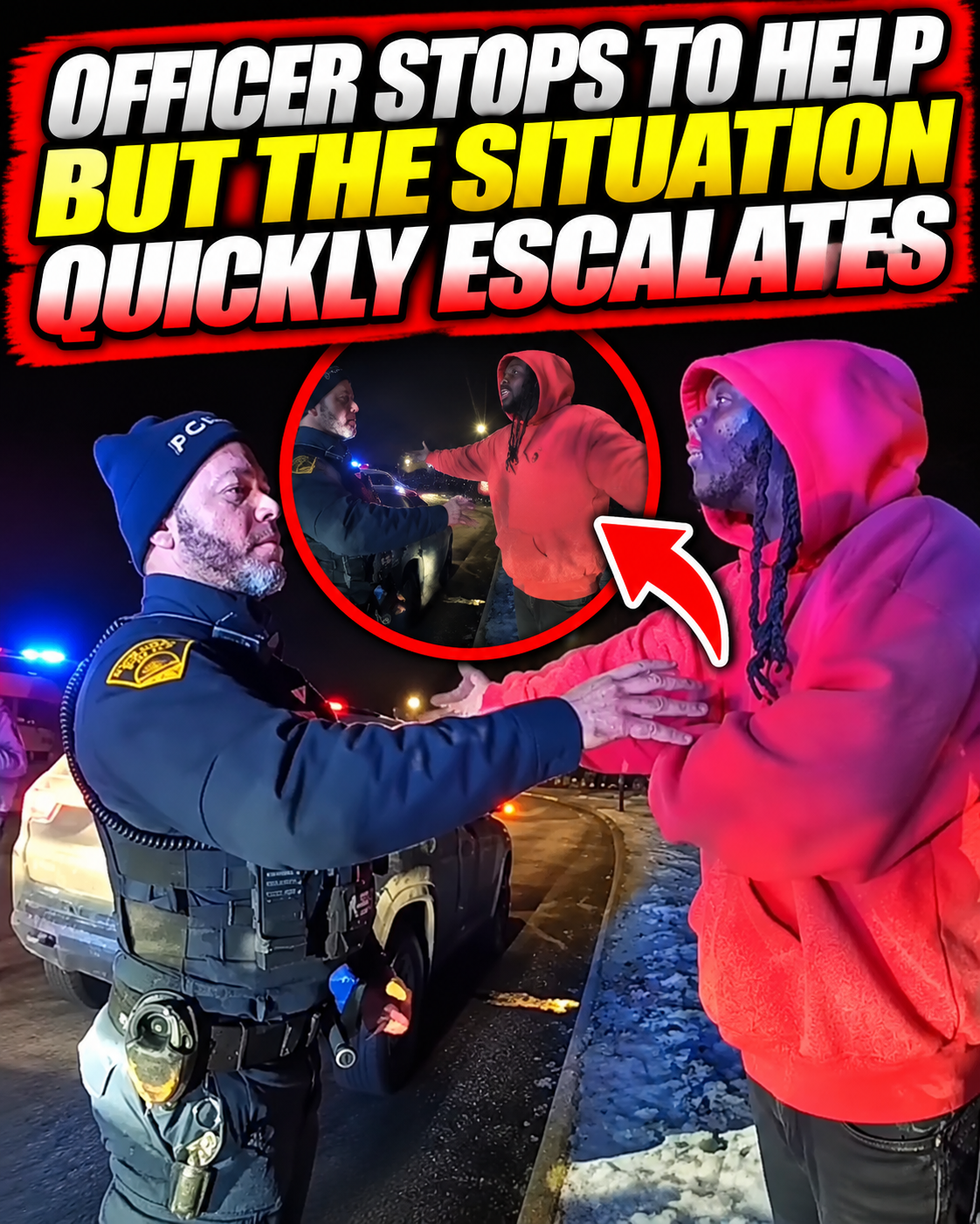 Officer Stops to Help but the Situation Quickly Escalates