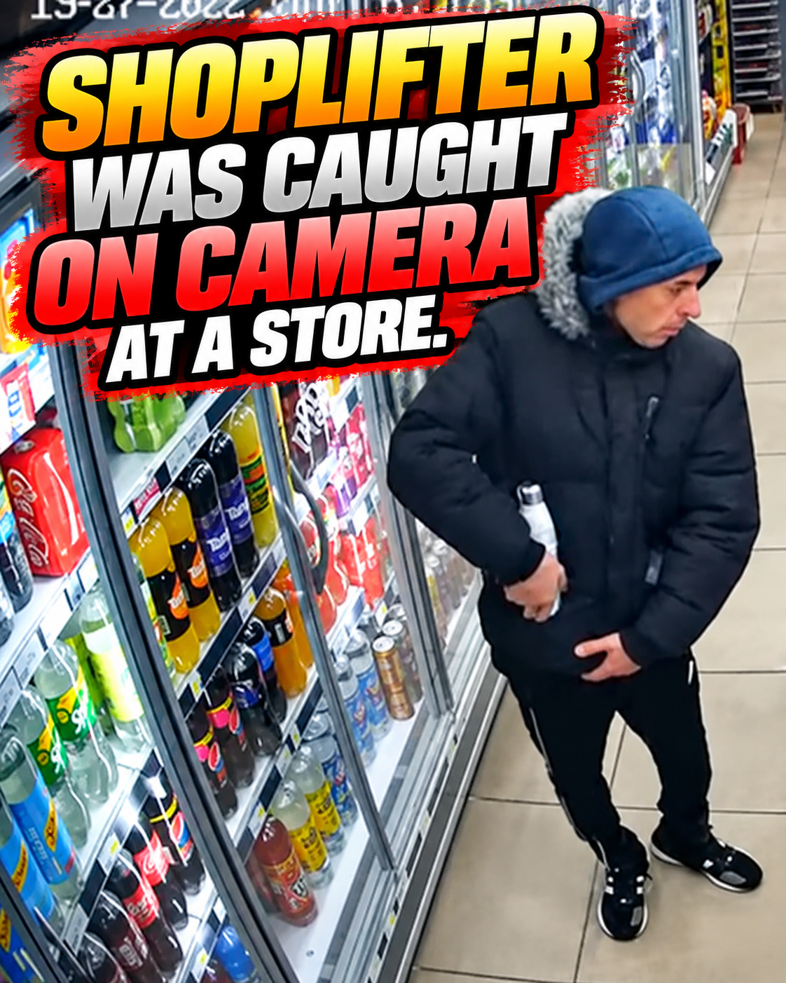 Shoplifter Was Caught On Camera At A Store.