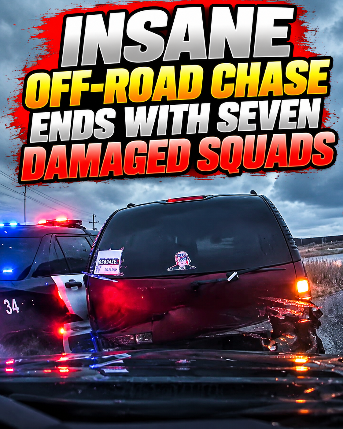 Insane Off-Road Chase Ends with Seven Damaged Squads