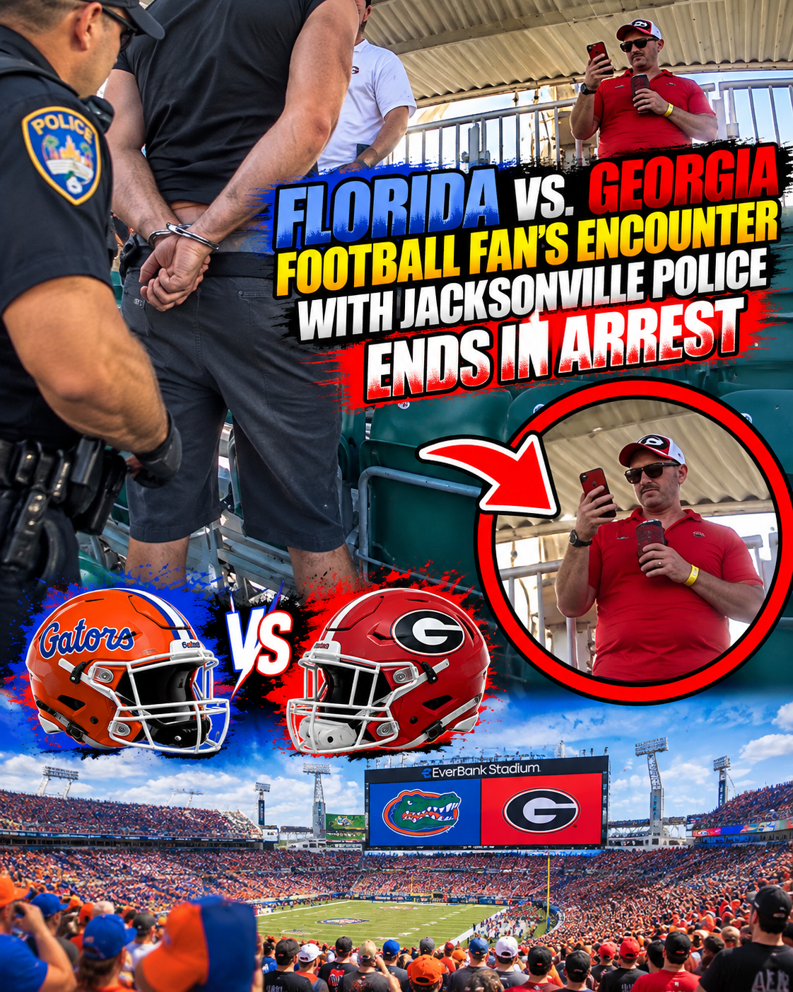 Florida v. Georgia Football Game Fan Arrest by Jacksonville Sheriff's Office: Bowers BWC2