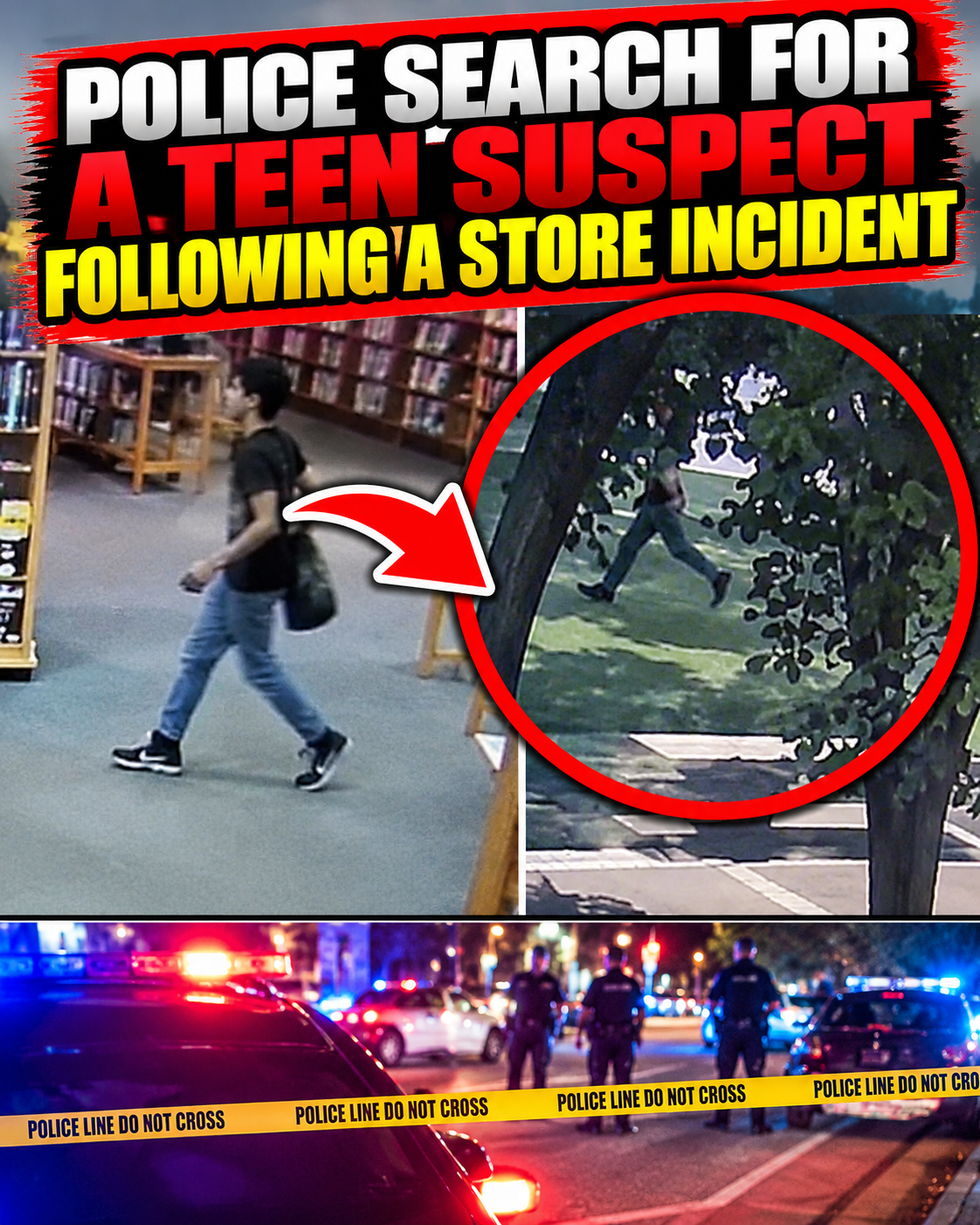 Police are hunting for the 16-year-old boy.2