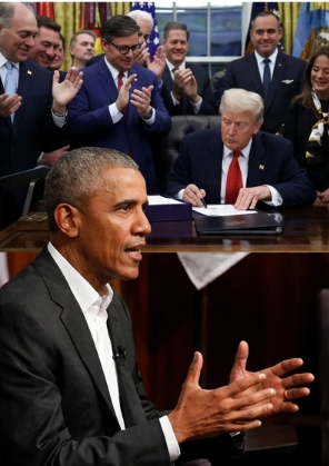 Obama flew into a rage at the pro-Trump side.