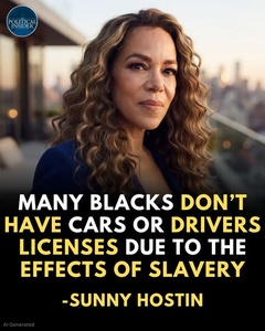 Sunny Hostin Claim Links Black Americans’ Access to Cars and Licenses to Slavery’s Legacy