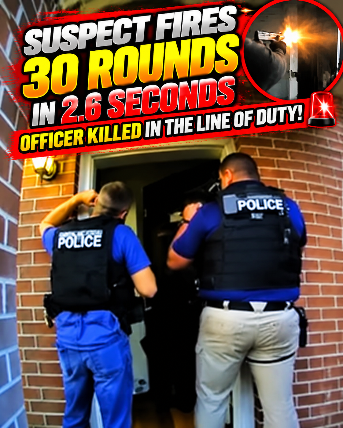 SUSPECT FIRES 30 ROUNDS IN 2.6 SECONDS OFFICER KILLED IN THE LINE OF DUTY! 🚨