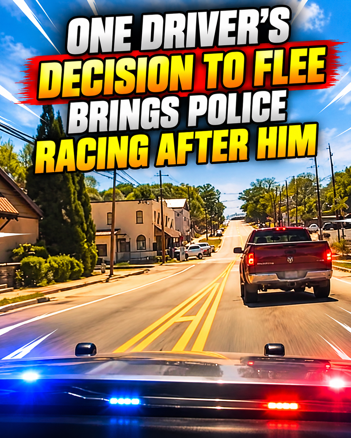 One Driver’s Decision to Flee Brings Police Racing After Him