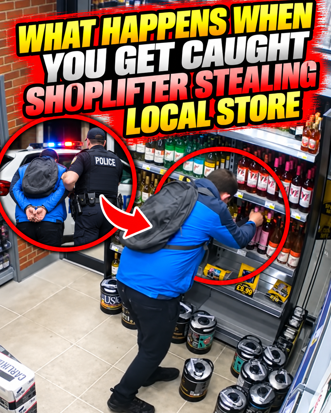 What Happens when you get Caught Shoplifter Stealing Local Store