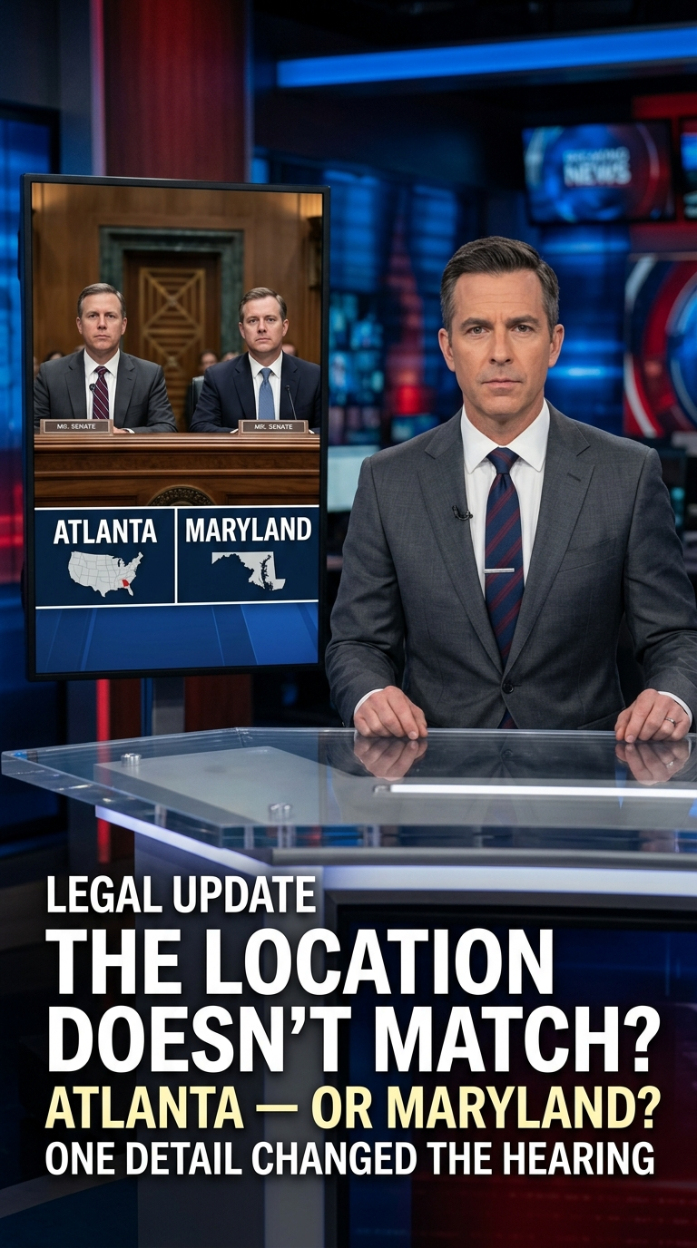 News-style cover showing a legal update about whether Jack Smith was in Atlanta or Maryland