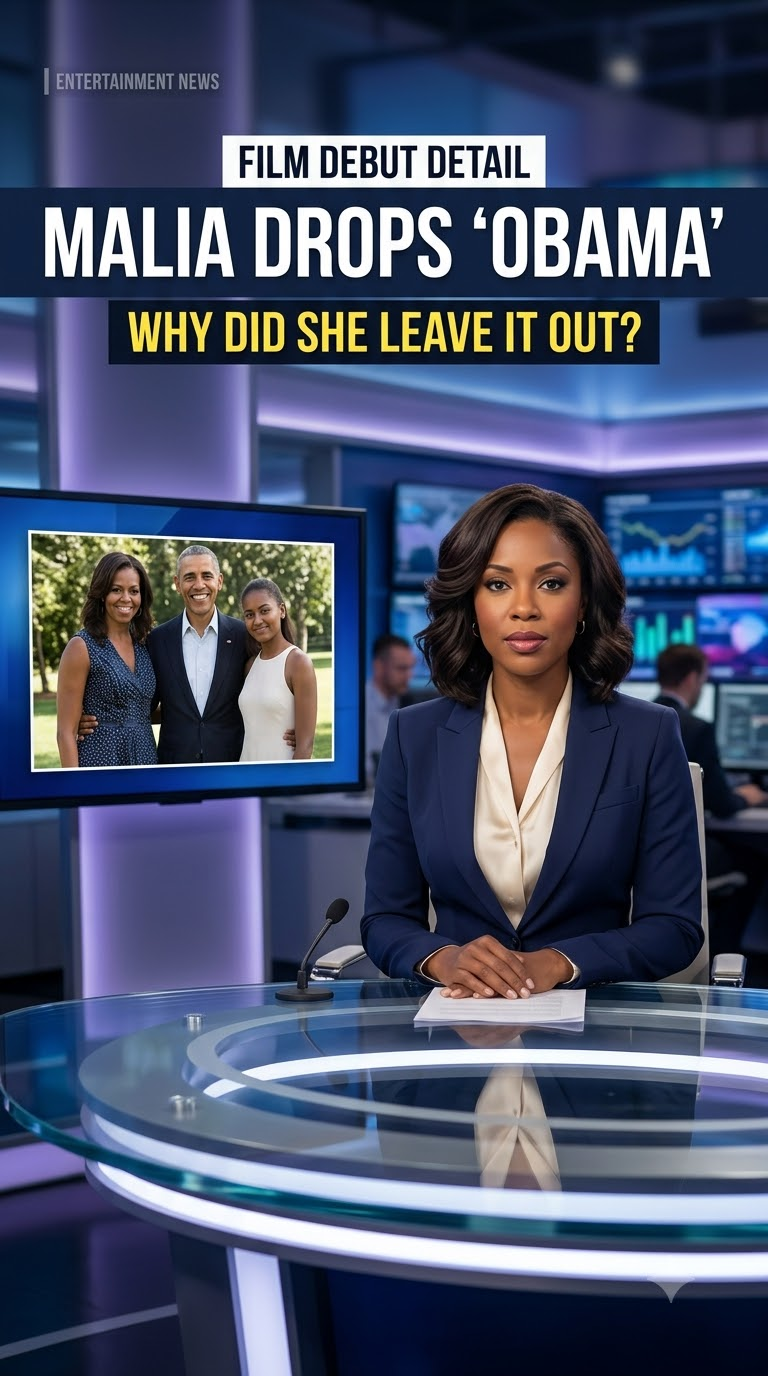 News-style cover image about Malia Obama using the professional credit Malia Ann