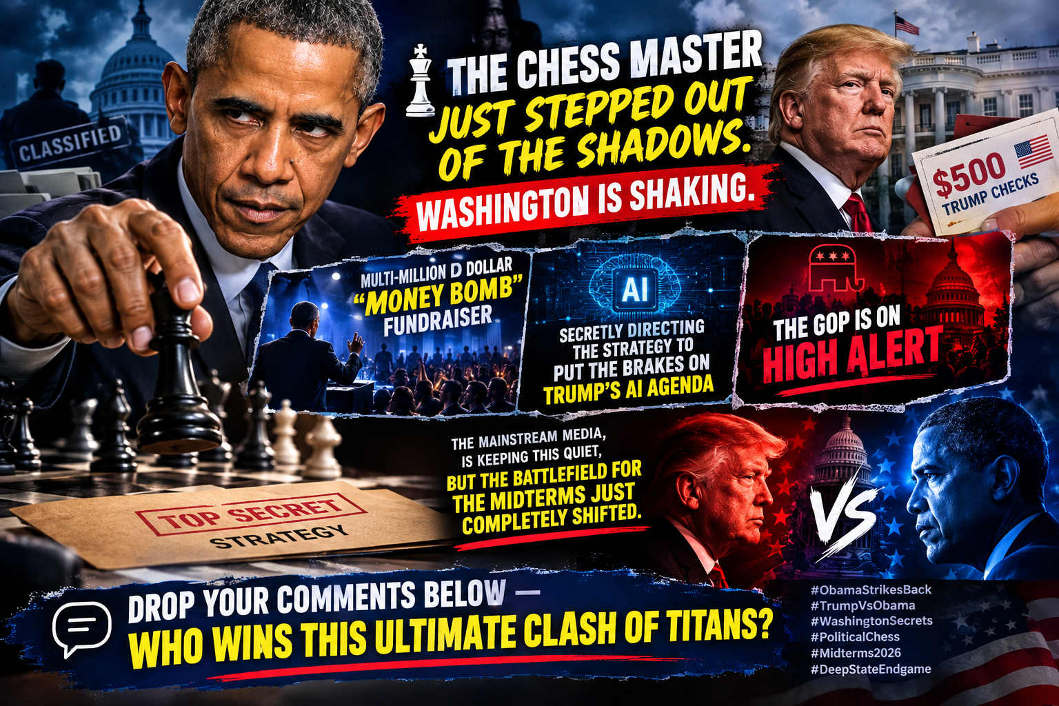 Obama Re-enters the Midterm Battlefield as Trump Steps Up His Campaign