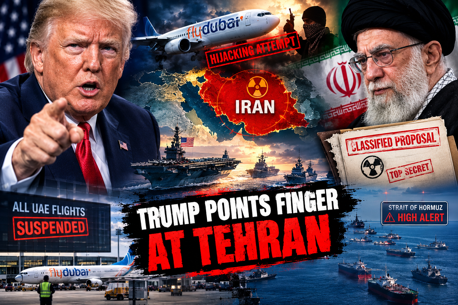 Trump Points Finger at Iran After Flydubai Attack as U.S.-Iran Diplomacy Hangs in the Balance