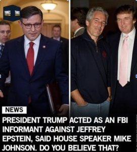 Mike Johnson Said Trump Was an 'FBI Informant' Against Epstein — Then Walked It Back. Here's What Actually Happened