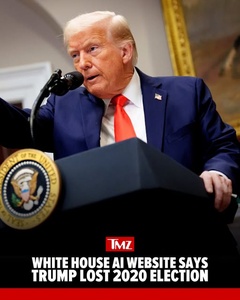WHITE HOUSE AI WEBSITE SAYS BIDEN WON
