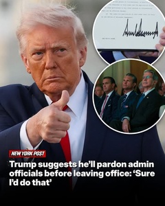 Trump Says He’d Pardon Administration Officials Before Leaving Office