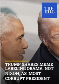 Trump Shares Meme Calling Obama More Corrupt Than Nixon