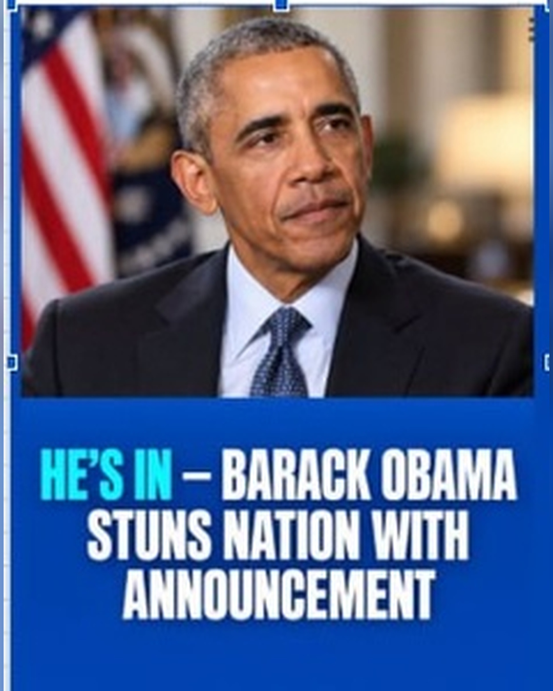 HE’S IN: BARACK OBAMA STEPS BACK INTO THE SPOTLIGHT