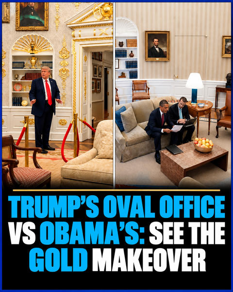 Trump’s Oval Office vs. Obama’s: Inside the White House’s Golden Makeover