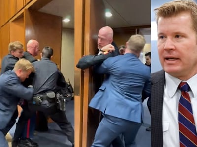SHOCKING: SENATOR CRUSHES MARINE VETERAN'S HAND IN BLOODY SENATE CLASH!