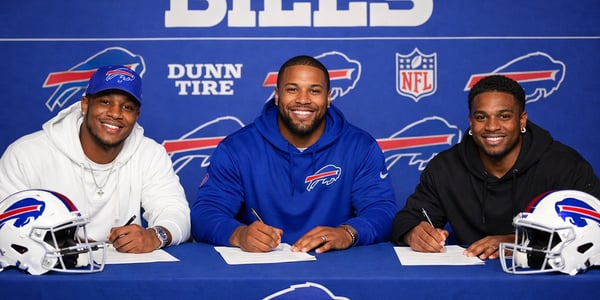 Bills Unveil Three First-Round Superstars with Combined $119 Million in Contracts as Starting Lineup Pieces at Monday Morning Press Conference