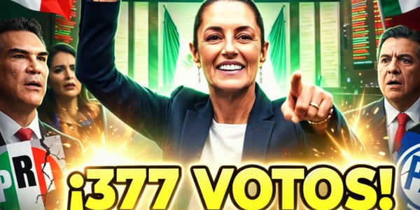 Sheinbaum logra 377 votos para cambio total. Oposición tiembla Morena vence al PAN y PRI (PLAN B)