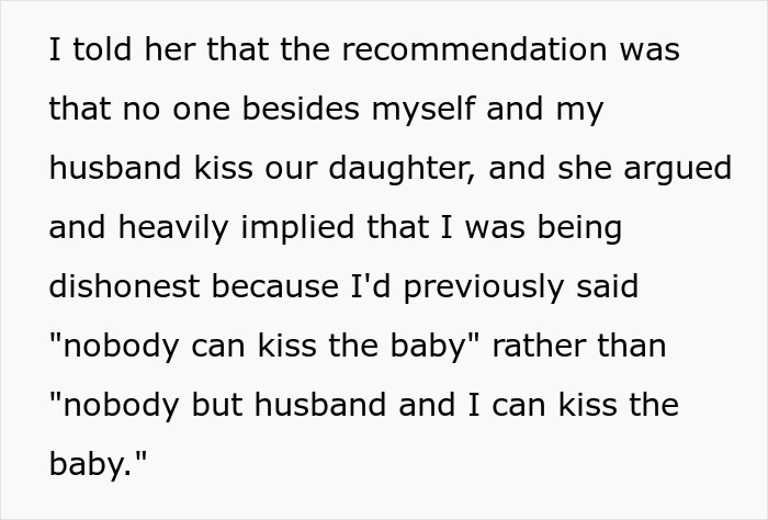 Woman Kisses Her Baby In Front Of MIL While She's Not Allowed To, Gets Asked To Stop But Refuses