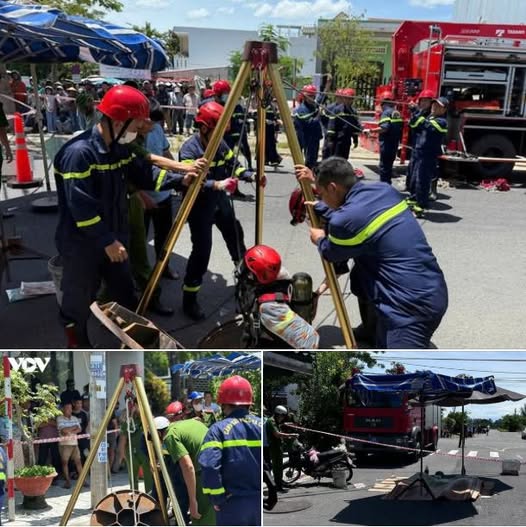 2 công nhân nạo vét cống t:ử vo:ng dưới cống sâu 8m tại Đà Nẵng
