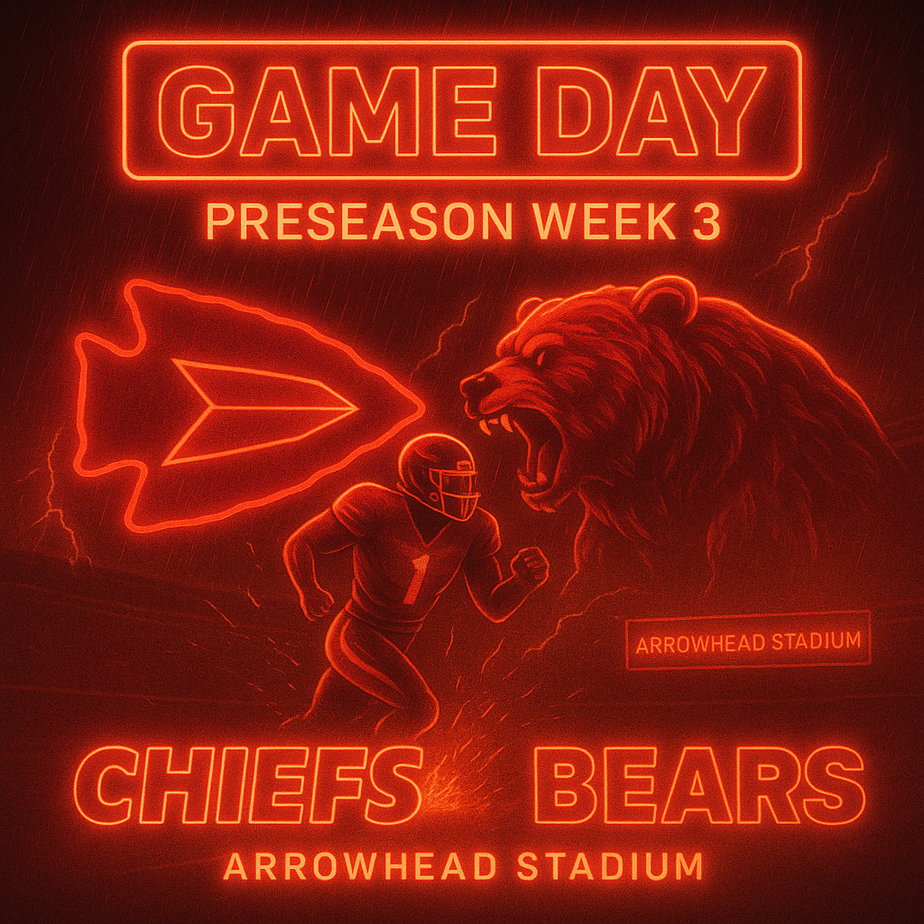 GAME DAY: How to Watch Chiefs vs. Bears Final Preseason: Time, TV, Streaming, and Radio Options