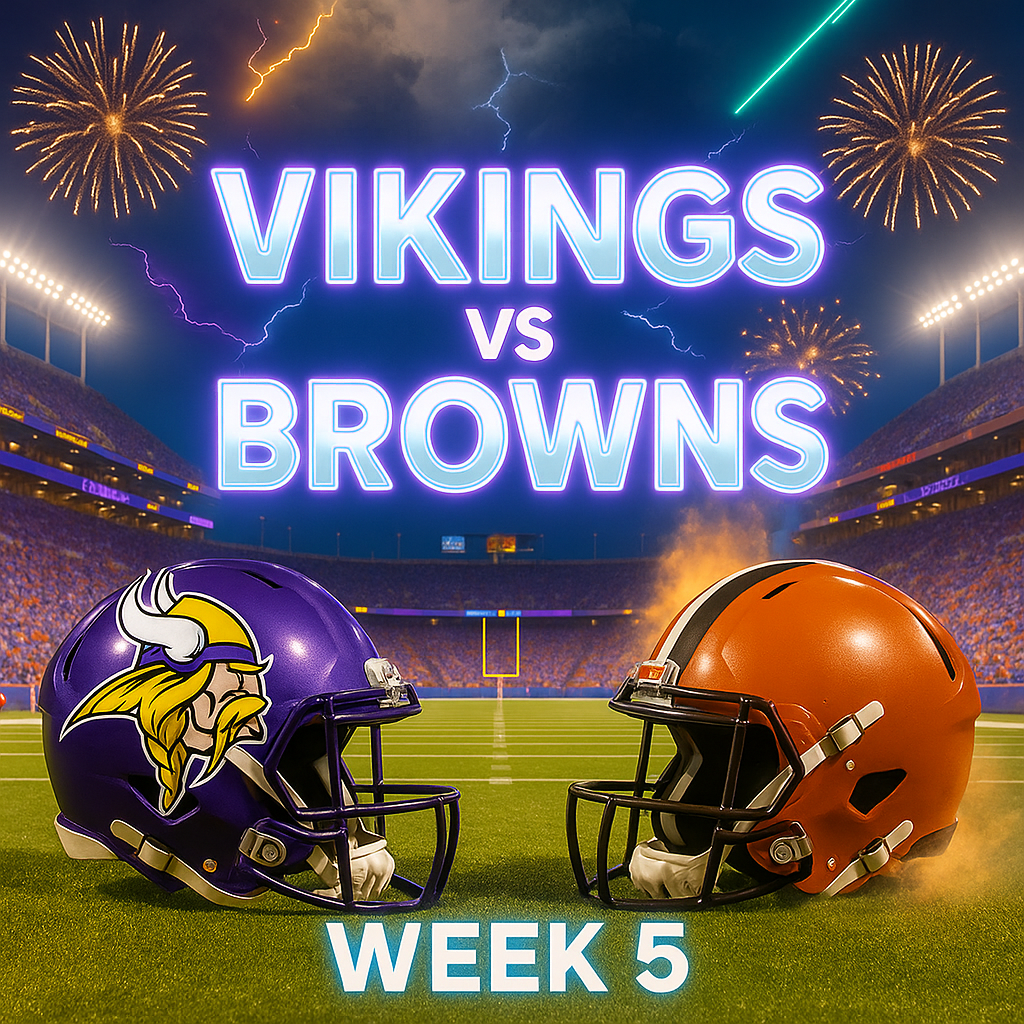 SKOL VIKINGS! SEE YOU, BROWNS—IN LONDON, WEEK 5! 🏈🟣🟤