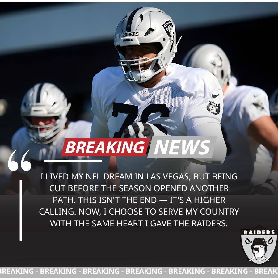 Raiders Rookie Cut Before Season Retires to Join Military Service