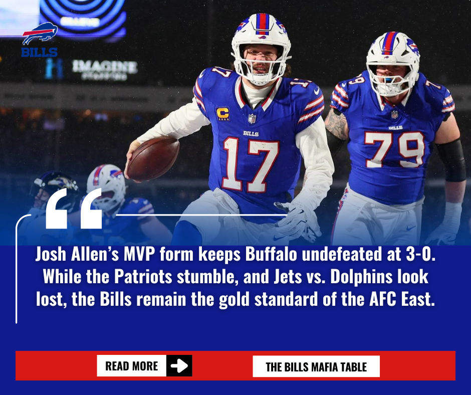 Bills Extend AFC East Reign! Buffalo Stays Perfect as Division Rivals Collapse